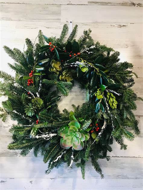 Fresh Evergreen Evergreen Wreath Christmas Wreaths Holiday Decor