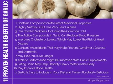 What Are The Health Benefits Of Garlic Simply Life Tips