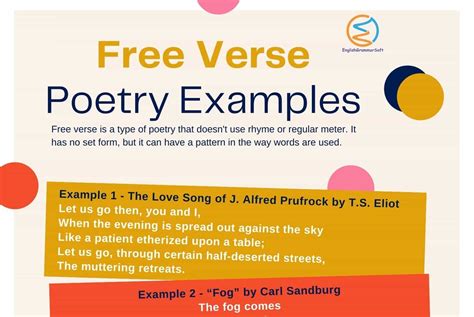 Free Verse Poetry Examples Englishgrammarsoft