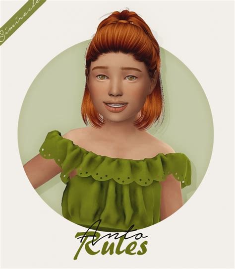 Anto Skyline Hair Kids Version At Simiracle Sims 4 Updates Images And