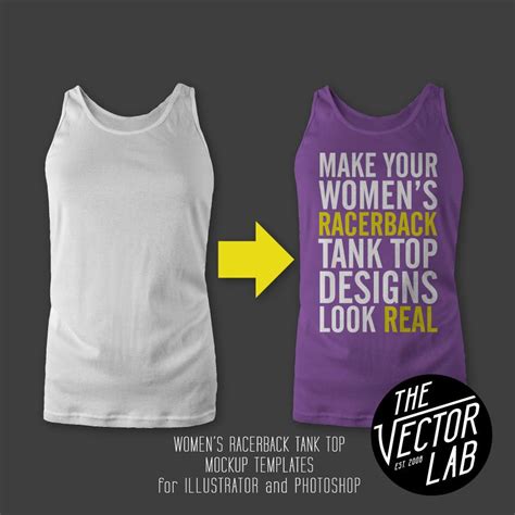 womens racerback tank top mockup templates thevectorlab