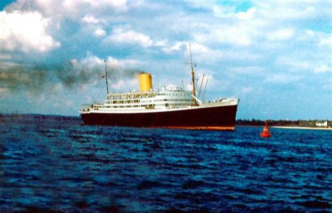 Ocean Liner Andes At Southampton 1950s