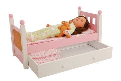 furniture bed american girl doll single trundle mattress pink bedding 18 inch ebay