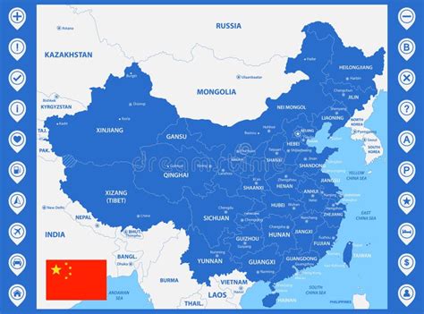 The Detailed Map Of China With Regions Or States And Cities Capitals