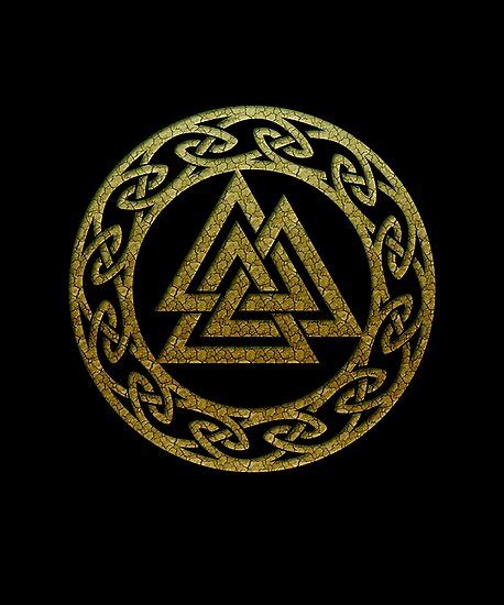 Valknut Odin Symbol Norse Vikings Photographic Print By Nitty Gritty