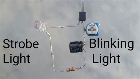 Strobe Light Effect And Blinking Light Circuit With Transistor