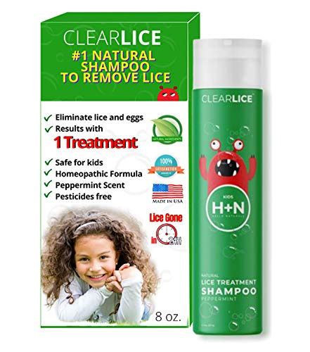 Clearlice Head Lice Treatment Shampoo Natural And Effective One Day