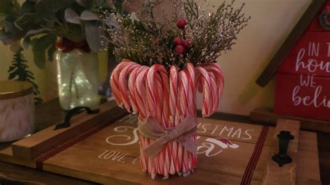 Diy Candy Cane Vase Quick And Easy Tutorial Youtube