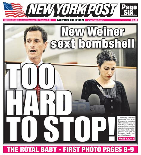 Our 22 Best Anthony Weiner Covers And Headlines