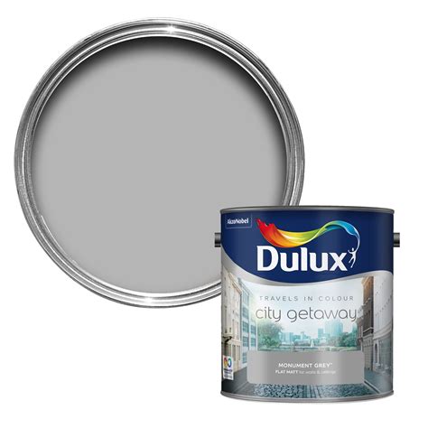 Dulux Travels In Colour Monument Grey Matt Emulsion Paint 25l