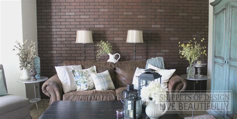 Livingroom Update By Snippets Of Design Using Dpis Gaslight Brick Diy