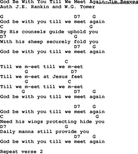 Country Southern And Bluegrass Gospel Song God Be With You Till We