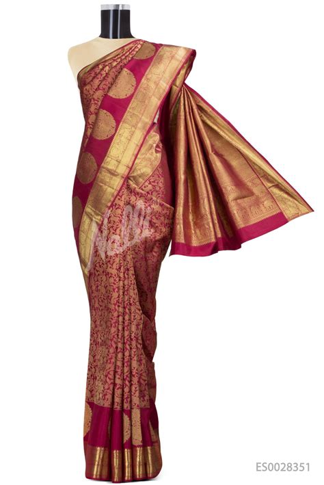 Maroon Kanchipuram Silk Saree Saree Silk Sarees Fashion