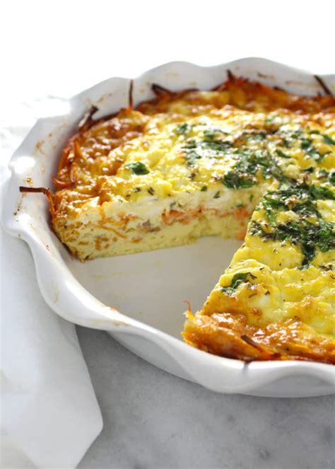 Goat Cheese And Herb Quiche With Sweet Potato Crust
