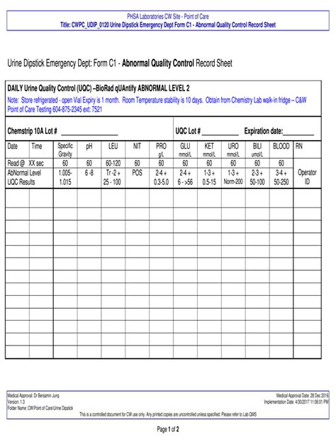 Printable Blank Urinalysis Forms Printable Forms Free Online
