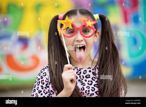 Girl Fun Sticking Out Tongue Party Glasses Girls Funs Poking