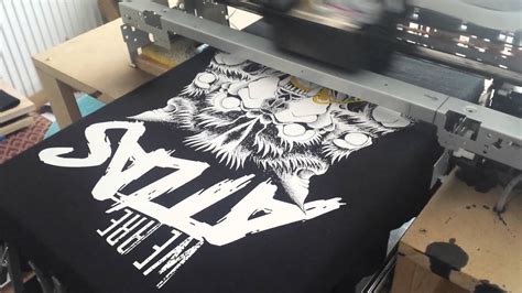 Diy Dtg Epson 1400 Printing White On Black Tshirt Youtube