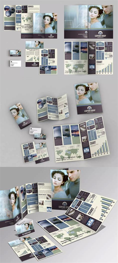 Set Of Brochures Templates Ai Eps Indd Psd A4 And Us Letter Size Graphic Design Layouts