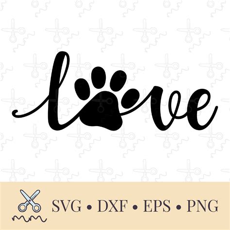 Dog Love Paw Print SVG – The Modish Maker