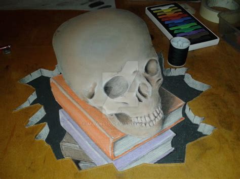 Anamorphic Skull Drawing By Maak410 On Deviantart