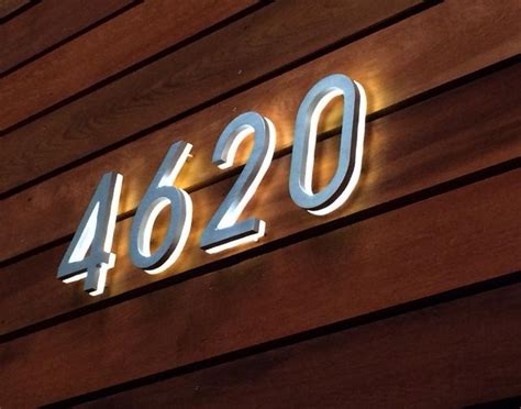 Modern 8 Backlit LED House Numbers Luxello