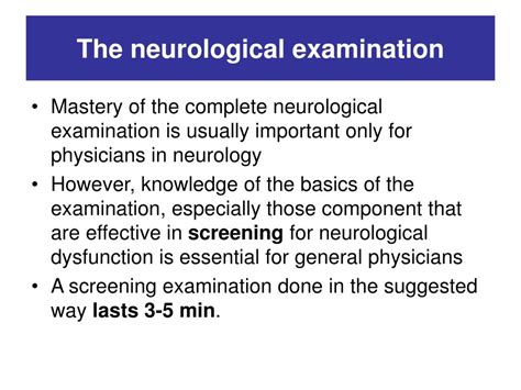 Complete Neurological Exam