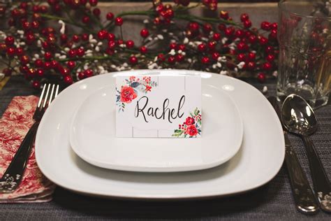 Christmas Table Place Cards Free Printable Six Clever Sisters