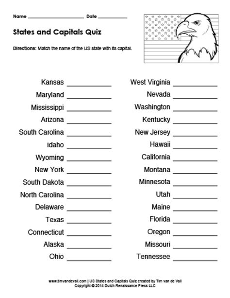10 Best Images Of Midwest Region States And Capitals Worksheets