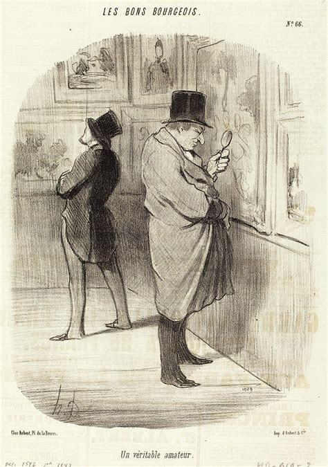 honoré daumier french 1808 1879 un veritable amateur drawing by quint lox fine art america