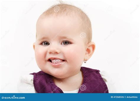 Smiling Infant Baby Stock Photo Image Of Peep Looking 47268326