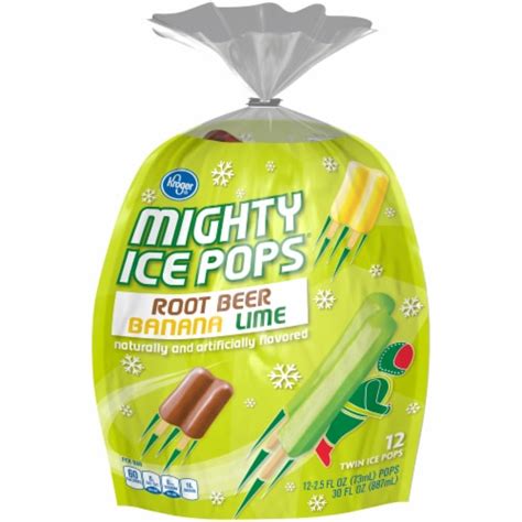 Kroger® Root Beer Banana Lime Mighty Ice Pops 12 Ct Marianos