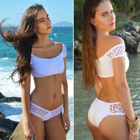 Off Shoulder Bikini Womens Beach 2017 Brazilian May Bikinis Set Secret Sex Bath Top New