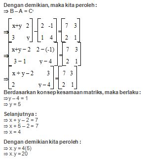 Soal Matriks Dan Jawaban Kelas Sma Lengkap Pembahasan