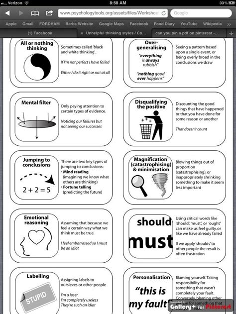 The 25 Best Cognitive Distortions Worksheet Ideas On Pinterest