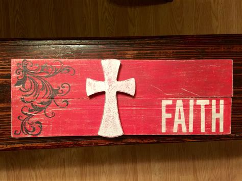 Distressed Faith Sign Made From Pallet How To Make Signs Diy Signs