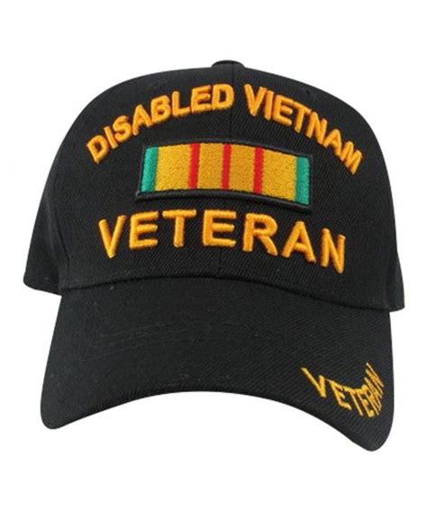 Disabled Vietnam Veteran With Campaign Ribbon Baseball Hat One Size