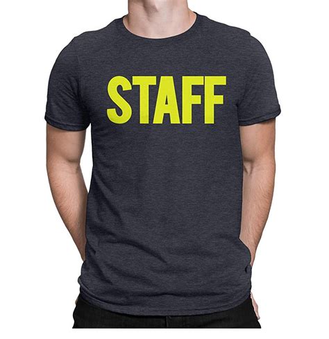 Staff Tees Men And Womens Staff T Shirt Front Back Print Tee Event