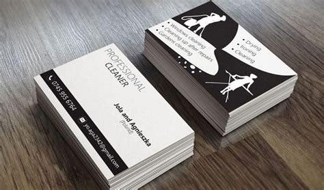 Professional Cleaner Business Cards Web And Graphic