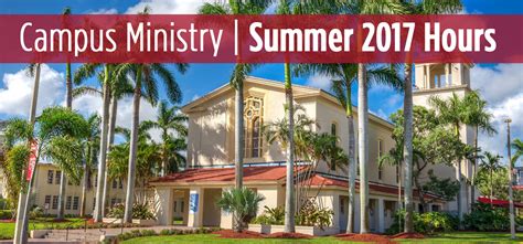 Barry University News Campus Ministry Summer 2017 Hours