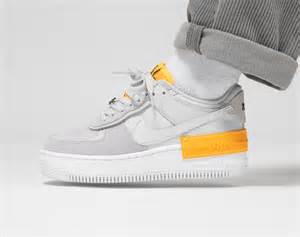 Well you're in luck, because here they come. Nike Women's Air Force 1 Shadow Vast GreyLaser Orange