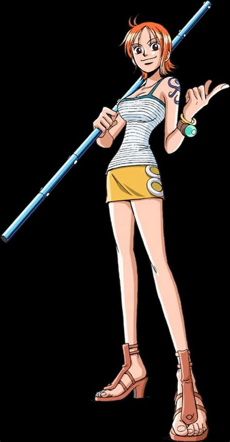 Download One Piece Nami With Clima Tact Staff