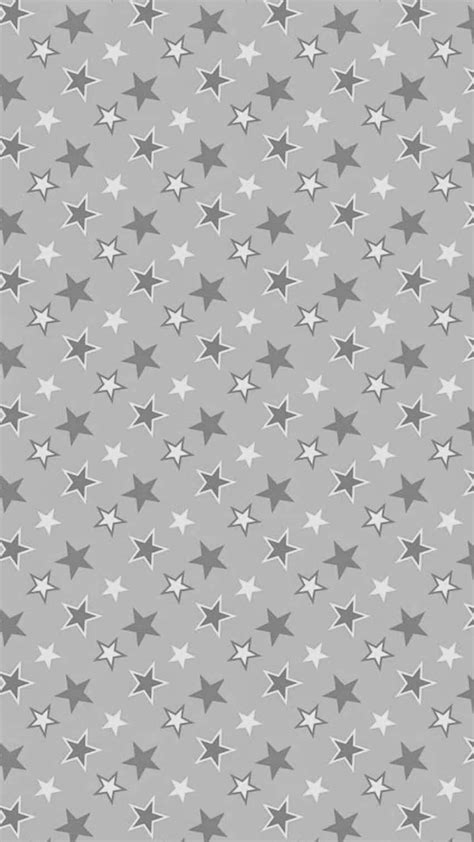 Download White And Gray Cute Stars Graphic Art Wallpaper