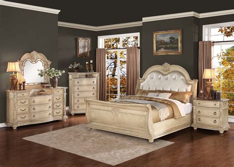 Antique walnut french provincial child furniture bedroom set with bedding. Homelegance Palace II Upholstered Bedroom Set - Antique ...