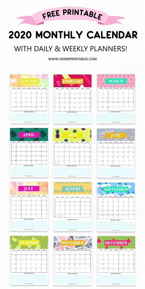 20 Calendar 2020 Aesthetic Free Download Printable Calendar Templates