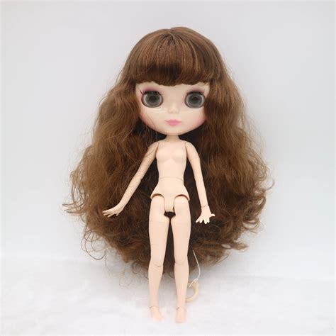 Brown Hair Joint Body Nude Blyth Doll Factory Doll Fashion Doll