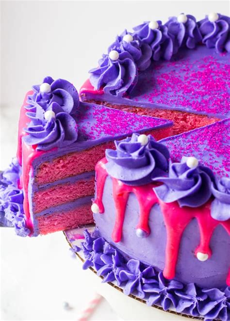 Happy Birthday Cake Purple