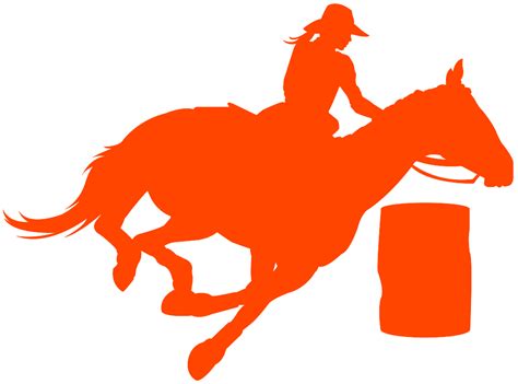 Barrel Racing Silhouette Free Vector Silhouettes