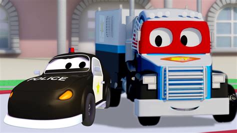Super Truck In Car City The Police Car Truck Cartoon For Kids Youtube