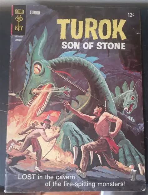 Turok Son Of Stone Gold Key Comics 1967 Dinosaur Hunter Vg No 55 24
