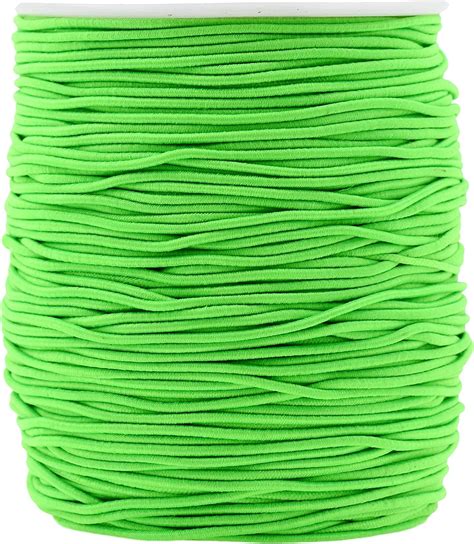 Mandala Crafts 1mm Lime Green Elastic Cord For Bracelets
